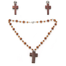 Women's religious necklace and earrings kit