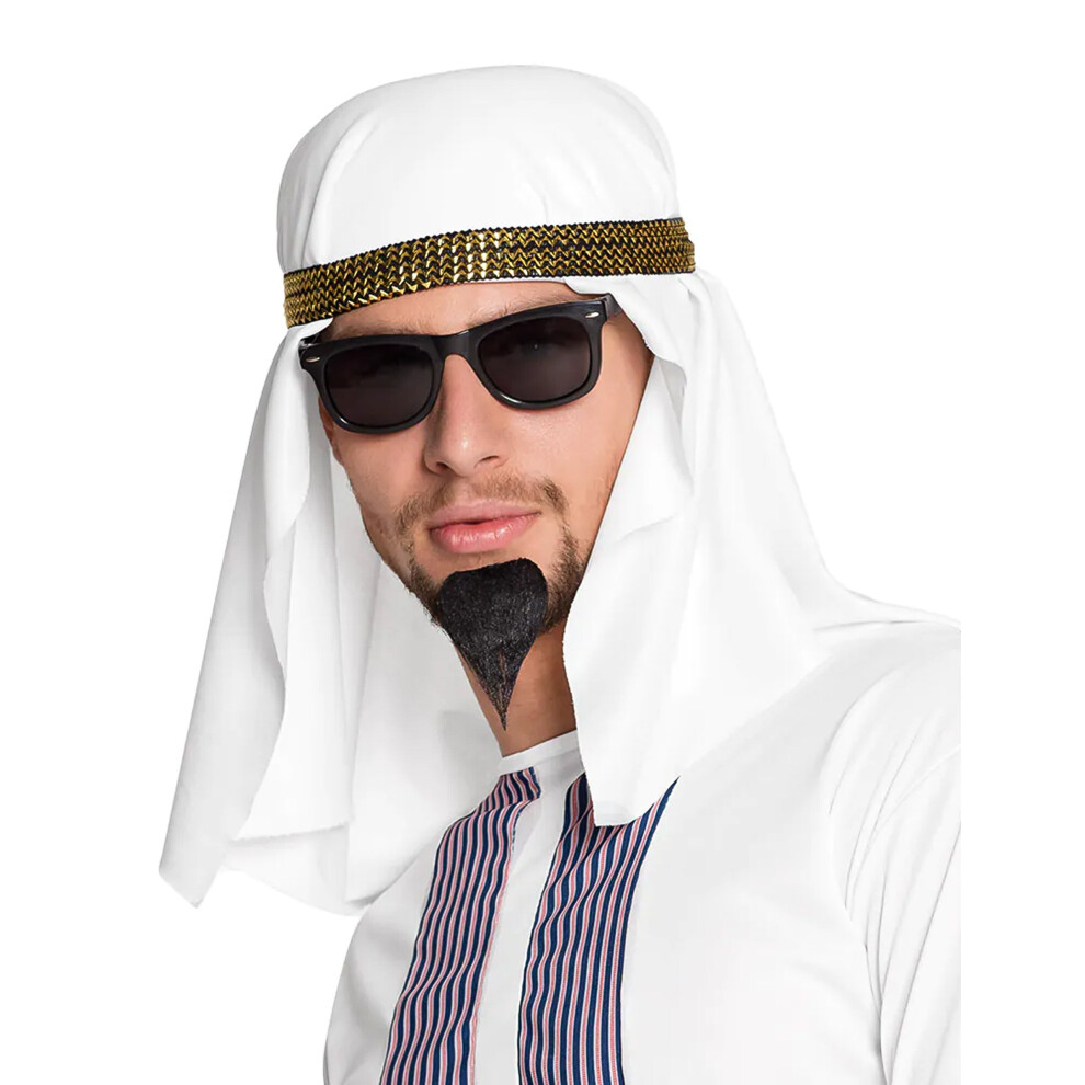 Rubies Adult Arab Emir Headdress White/Gold