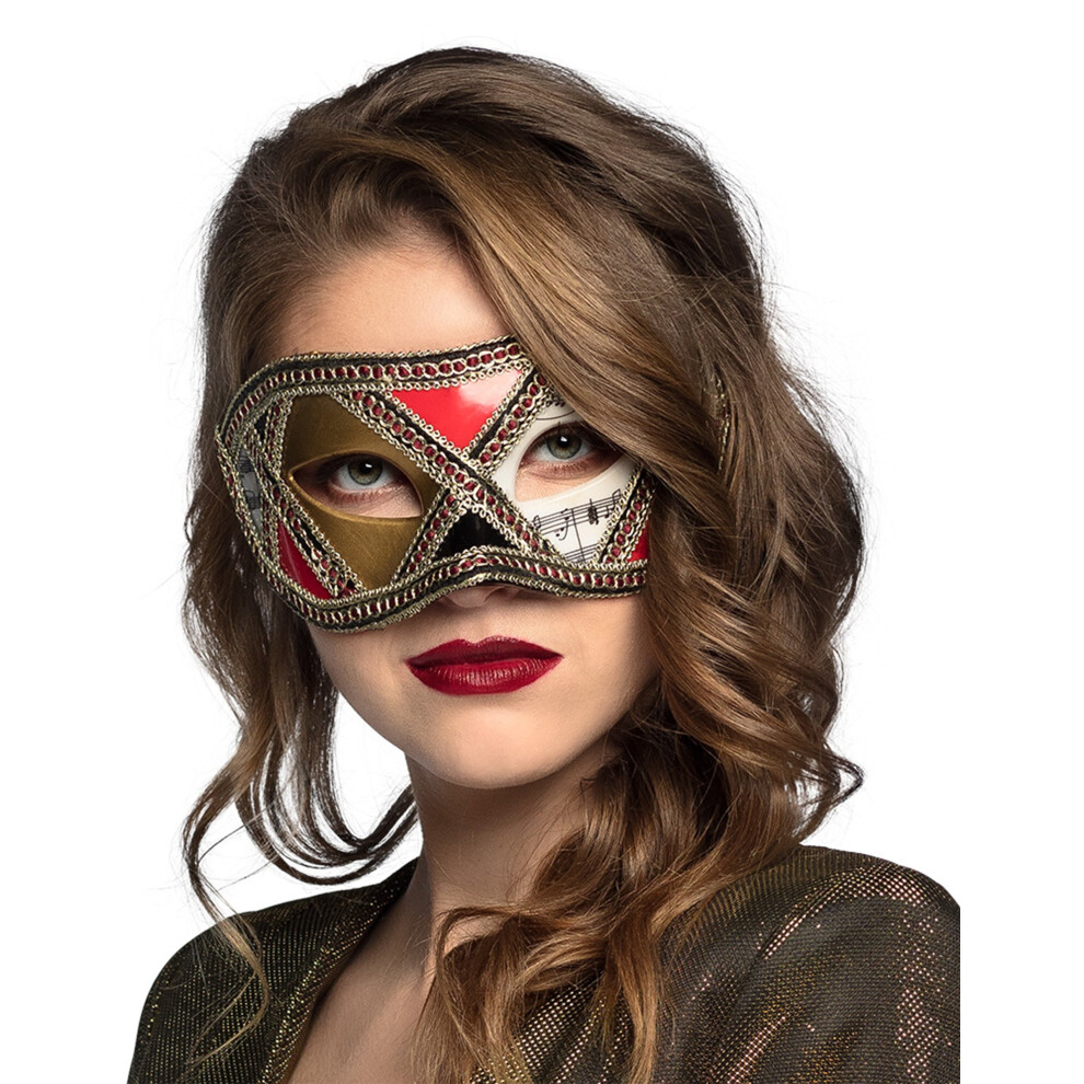 Rubies Adult Venetian Wolf Gold/Red/Black