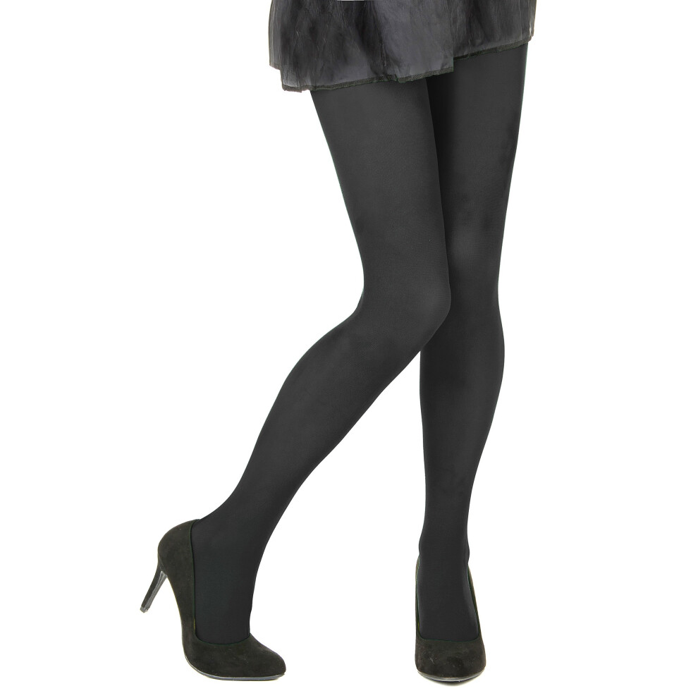 Rubies Adult Opaque Tights Black