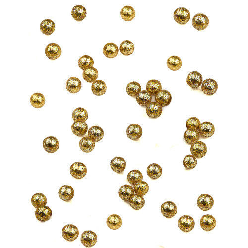Rubies Mini gold glitter balls 8 mm 10 gr