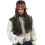 Rubies Adult black pirate wig 1
