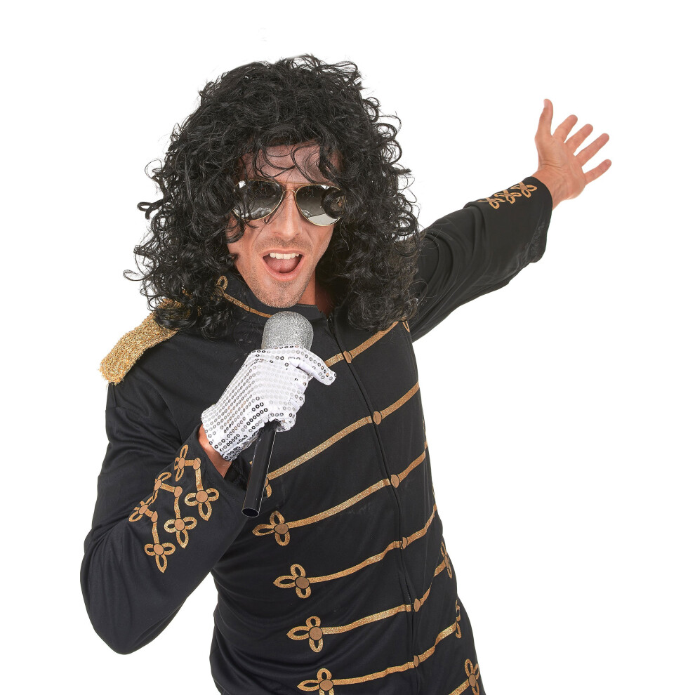 Rubies Pop Star Wig For Men Black