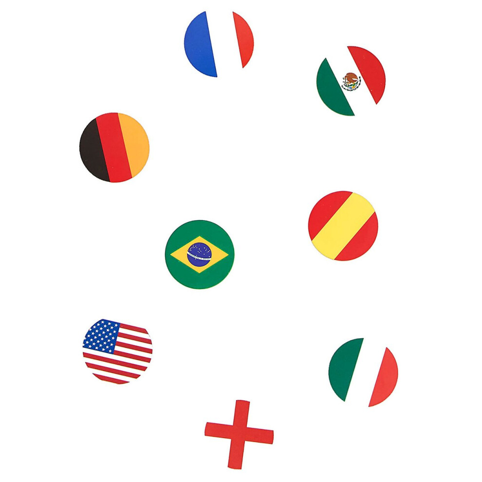 Rubies 150 Multi-Nation Flag Table Confetti