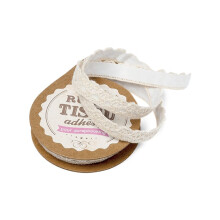 Ivory lace adhesive fabric tape 10 mm x 2 m