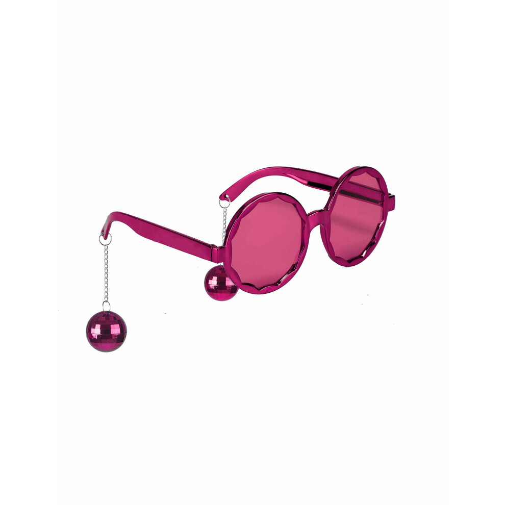 Rubies Adult Disco Glasses Pink