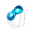 Rubies Adult blue metallic wolf 2