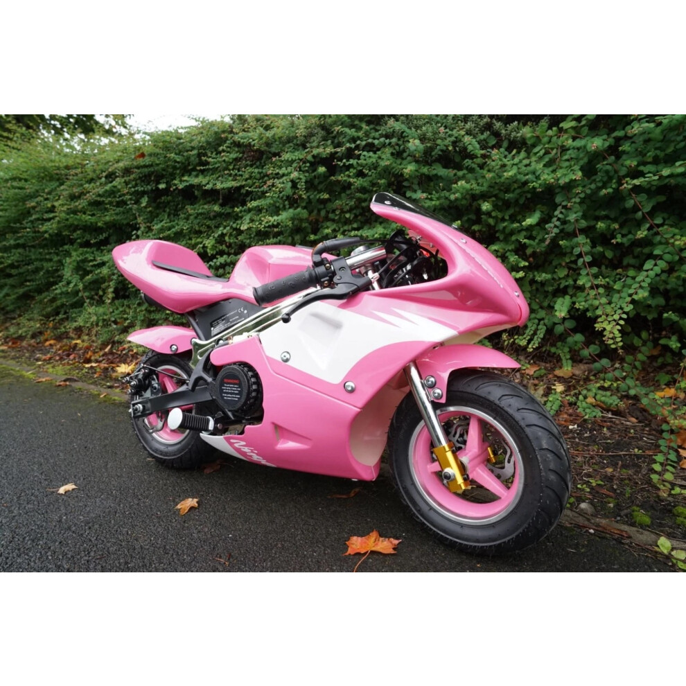 Mini Moto Pocket Motorcycle Sports Replica Petrol Off Road 49Cc Pink 722047424709