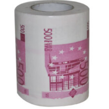 Funny toilet paper 500 euro bill