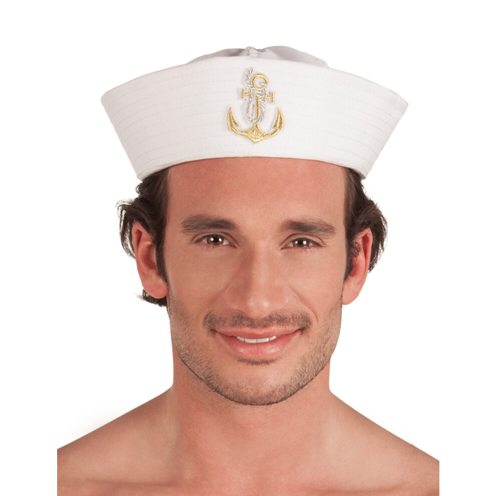 Rubies Adult Sailor Hat With Gold Anchor