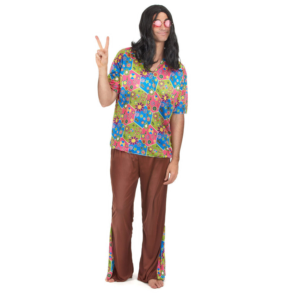 Rubies Hippie Costume With Flared Pants For Men
