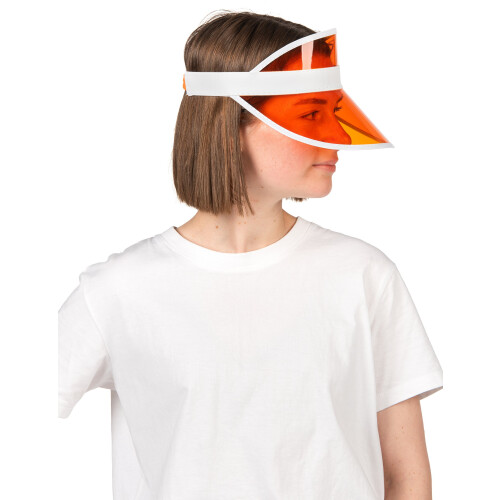 Rubies Adult orange poker player visor 2