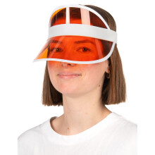 Adult orange poker player visor