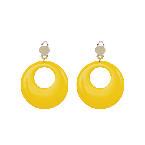 Rubies Adult fluorescent yellow earrings 2