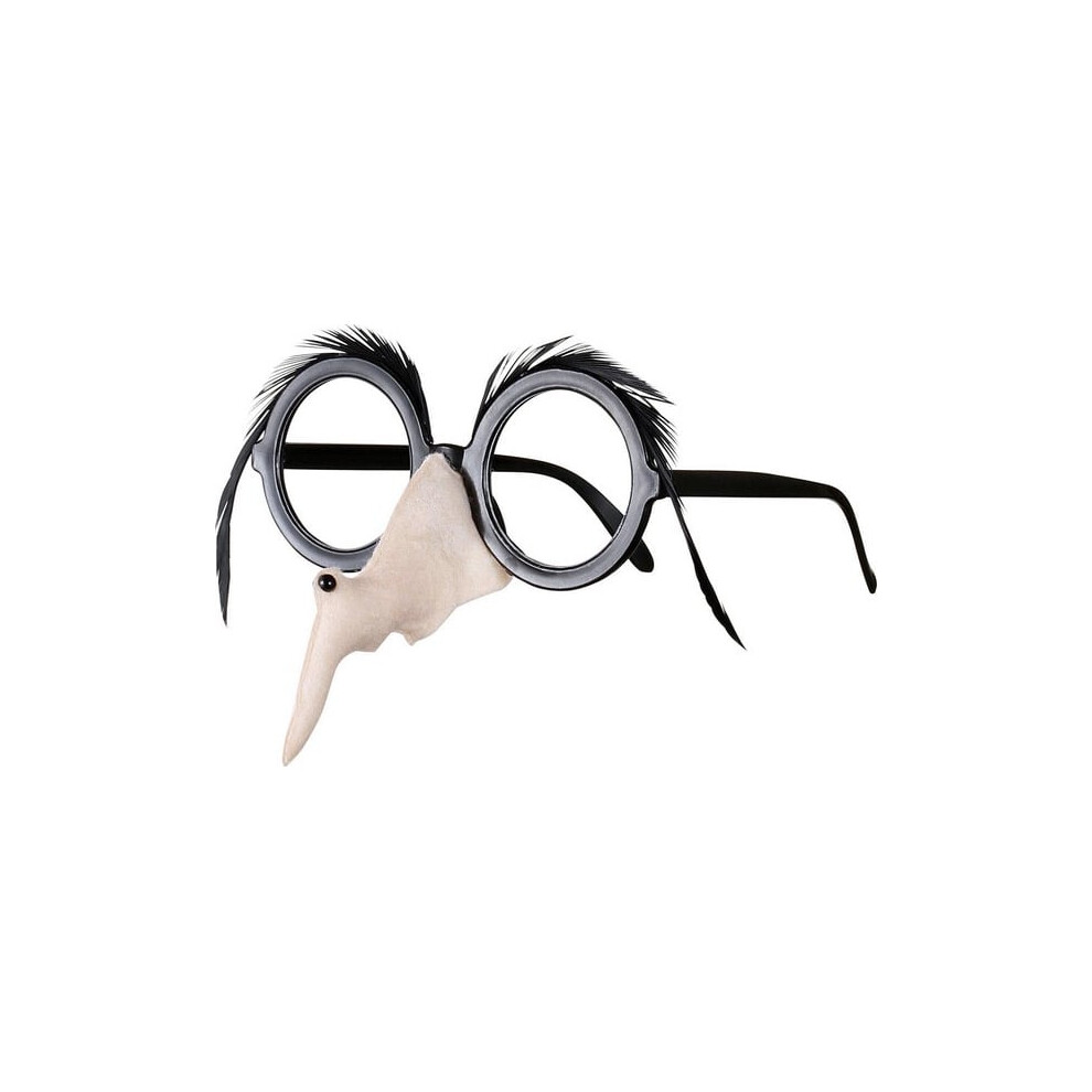 Rubies Halloween Witch Nose And Eyebrow Glasses For Women Black