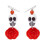 Rubies Adult Red Rose Skeleton Earrings 1