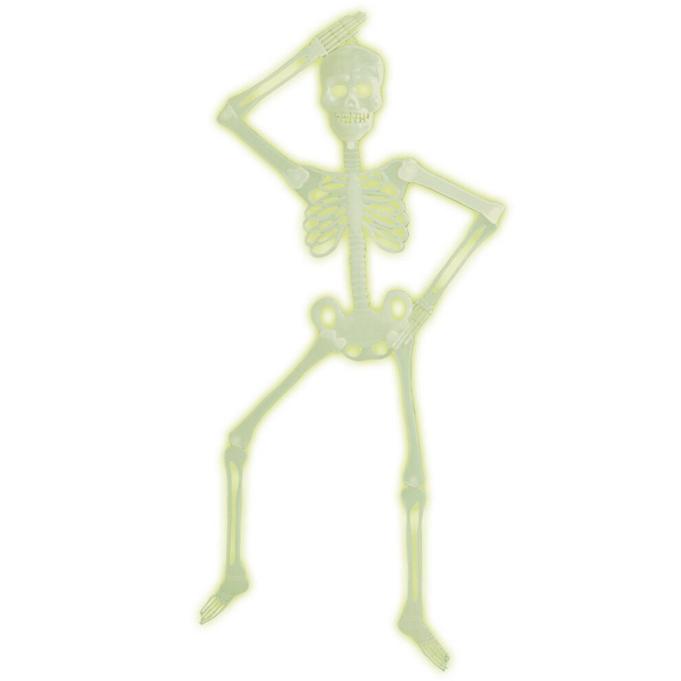 New Rubies 92 Cm Halloween Glow-In-The- Articulated Skeleton Dark