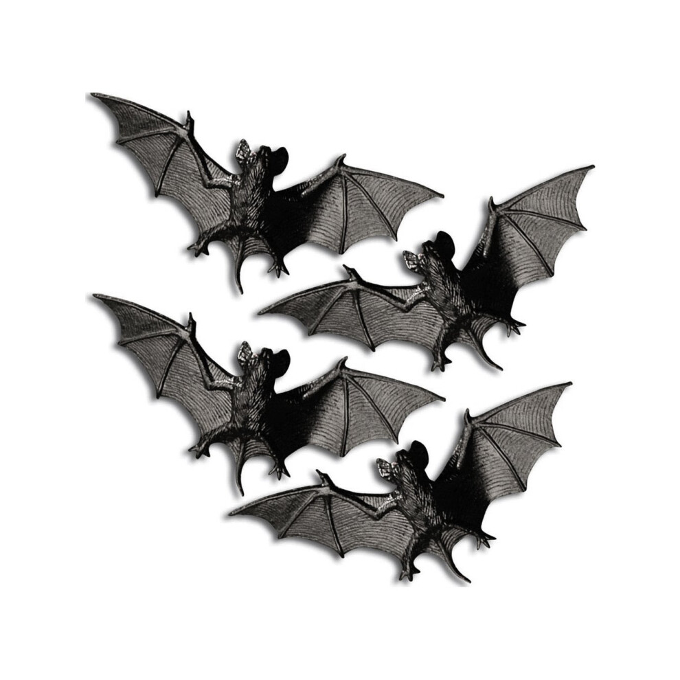 Rubies 4 Halloween Bats 11 Cm Black/Red