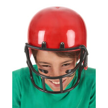 Red American football helmet for children