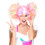 Rubies Women's light pink curly pigtail wig 1