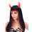 Rubies Long black and red devil wig for women 1