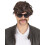 Rubies Short brown wig for men 1