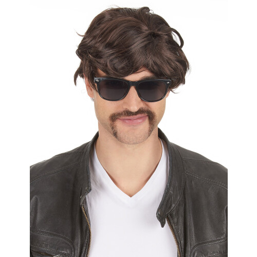 Rubies Short brown wig for men
