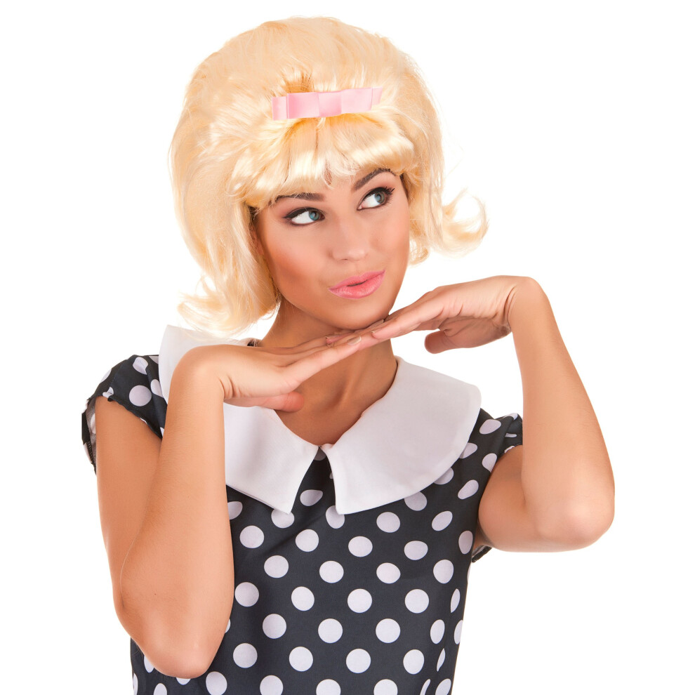 Rubies 50S Blonde Starlet Wig For Women Pink