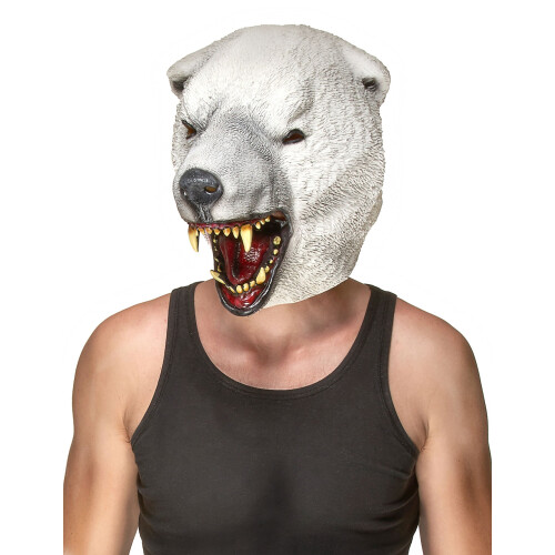 Rubies Adult polar bear latex mask