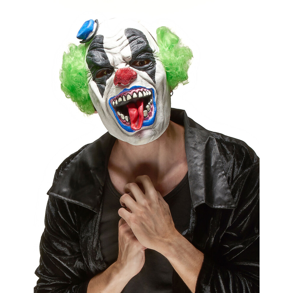 Rubies Halloween Adult Terrible Clown Latex Mask Green/Blue