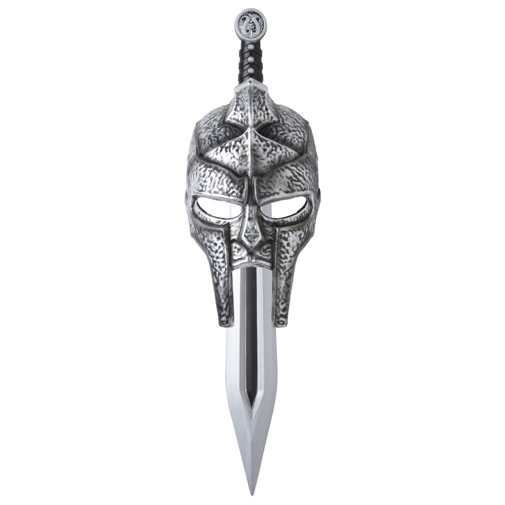Rubies Adult Plastic Gladiator Mask And Sword Silver
