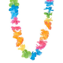 Brightly colored Hawaiian necklace