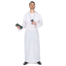 Adult white monk costume
