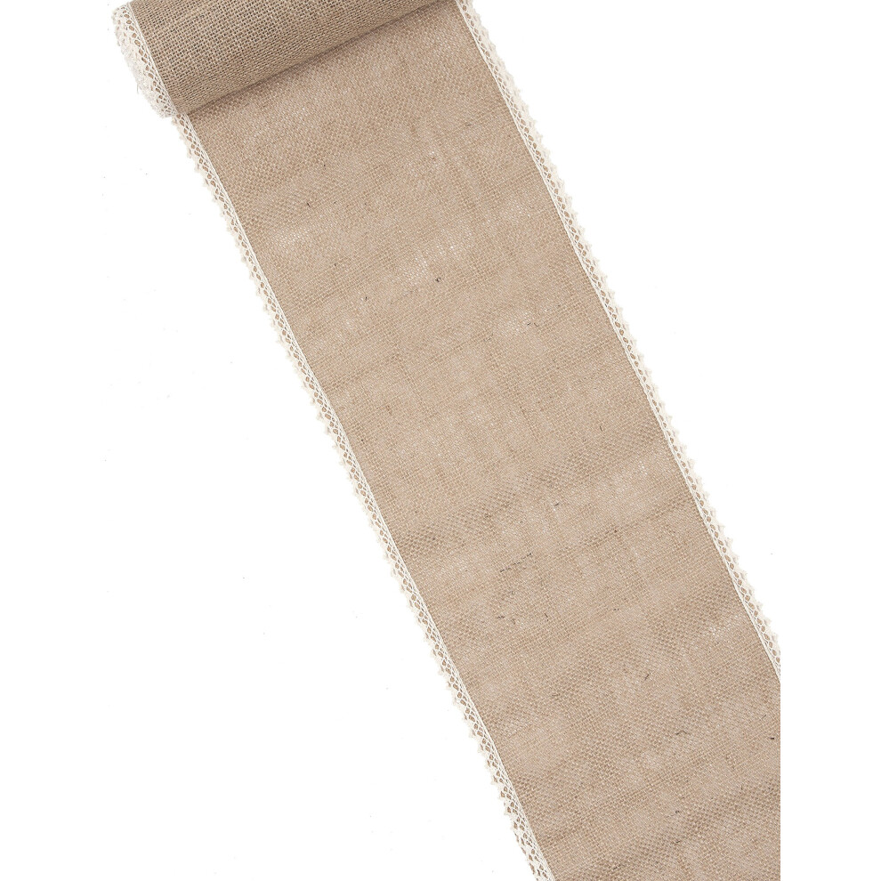 Jute and lace table runner 20 cm x 5 m-image-OPC-PJ9WDJH-NEW