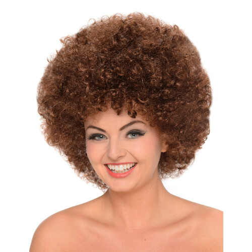 Rubies Women's brown afro wig