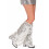 Rubies Adult silver sequined leg warmers 1