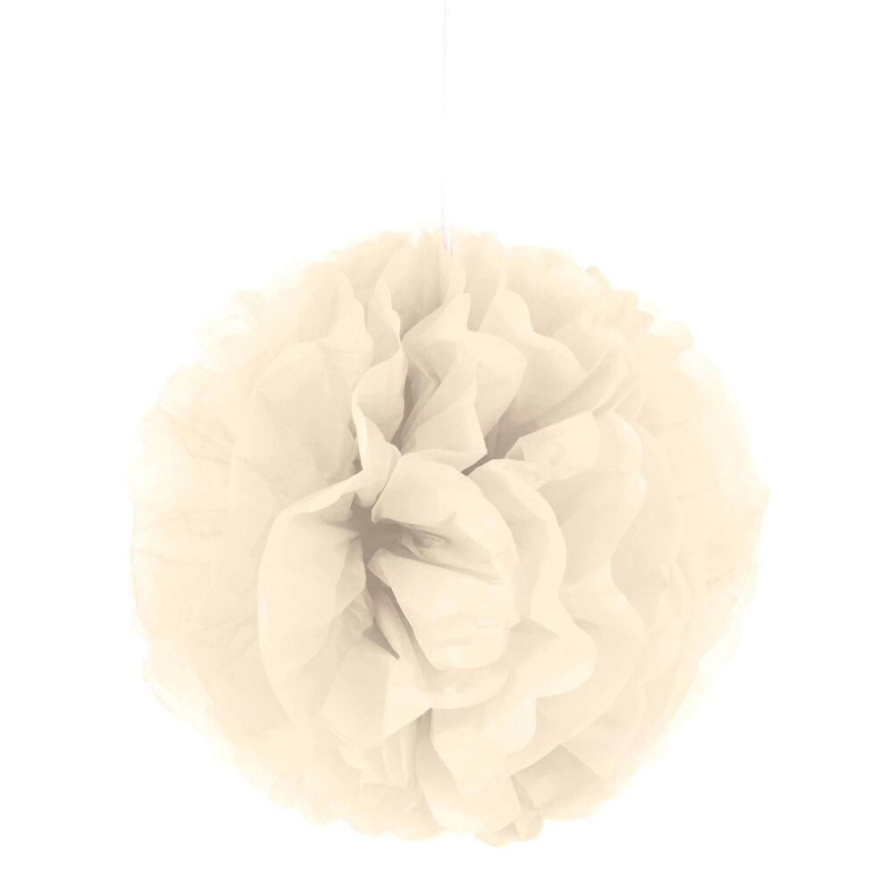 Rubies 35Cm Paper Hanging Pompom Cream