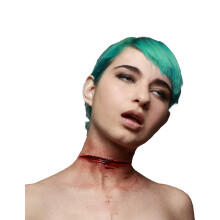Fake Slit Throat Injury Adult Halloween
