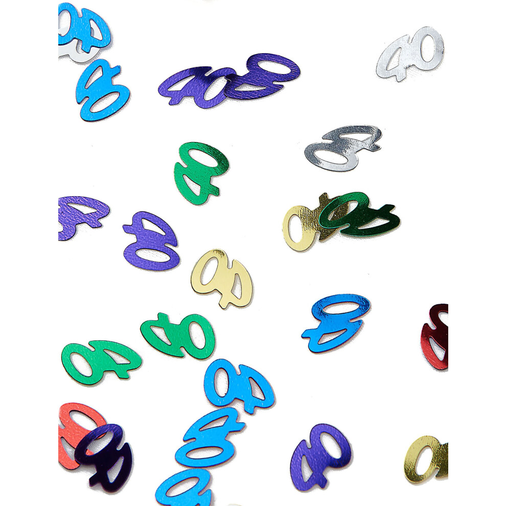 Rubies Confetti 40 Years Blue/Red/Yellow