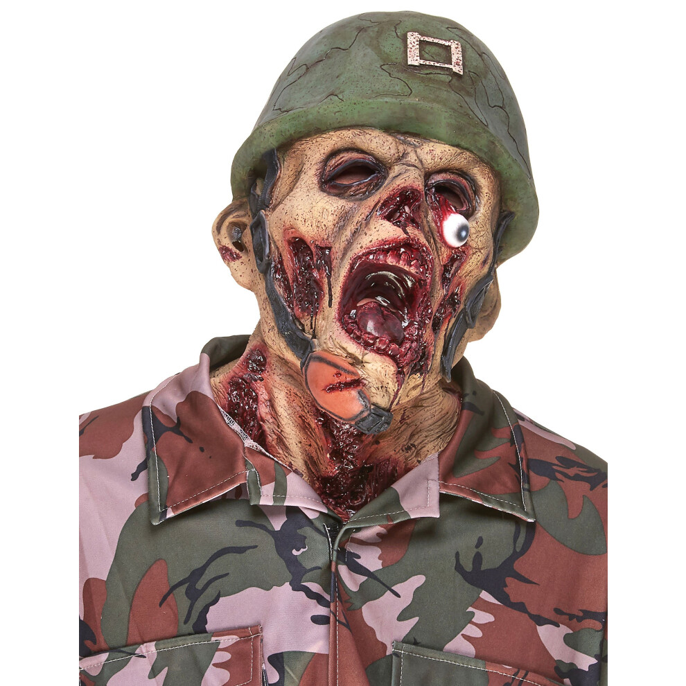 Rubies Adult Zombie Soldier Latex Mask