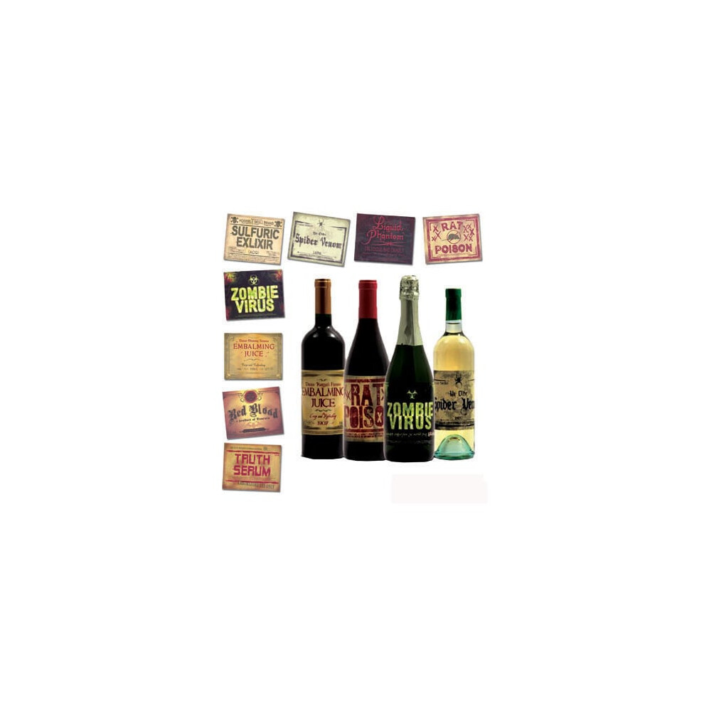 New Rubies 8 Halloween Bottle Stickers