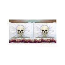2 Skeleton Pillowcases 53 x 81 cm Halloween