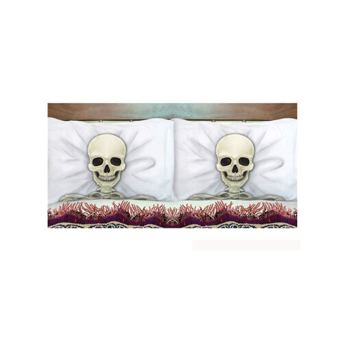 Rubies 2 Skeleton Pillowcases 53 x 81 cm Halloween