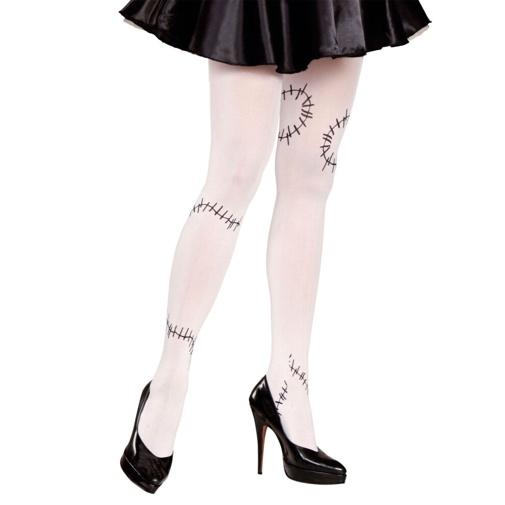 Rubies Tights With Scars For Adults White