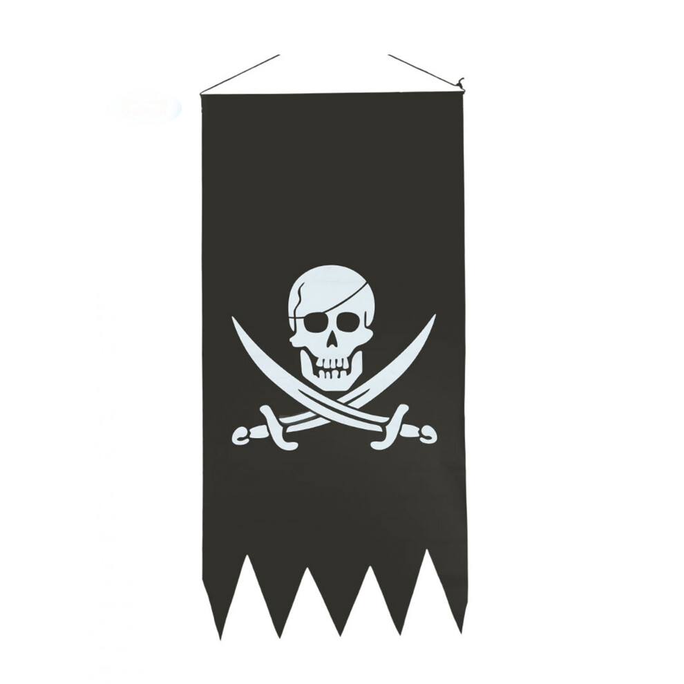 Rubies Skull Pirate Flag Black/White