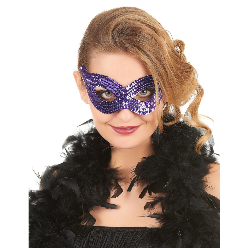 Rubies Venetian Wolf With Adult Sequins Purple