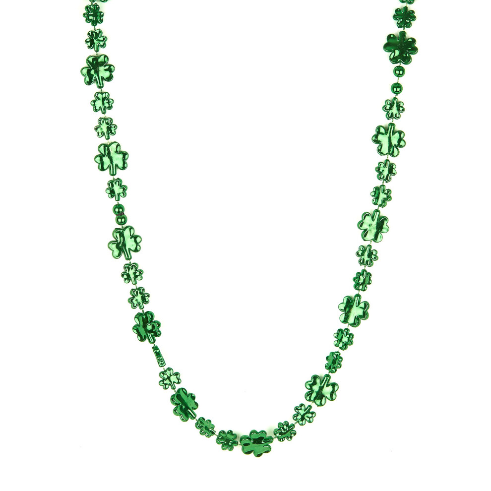 Rubies Adult St. Patrick's Day Sparkly Shamrock Necklace Green