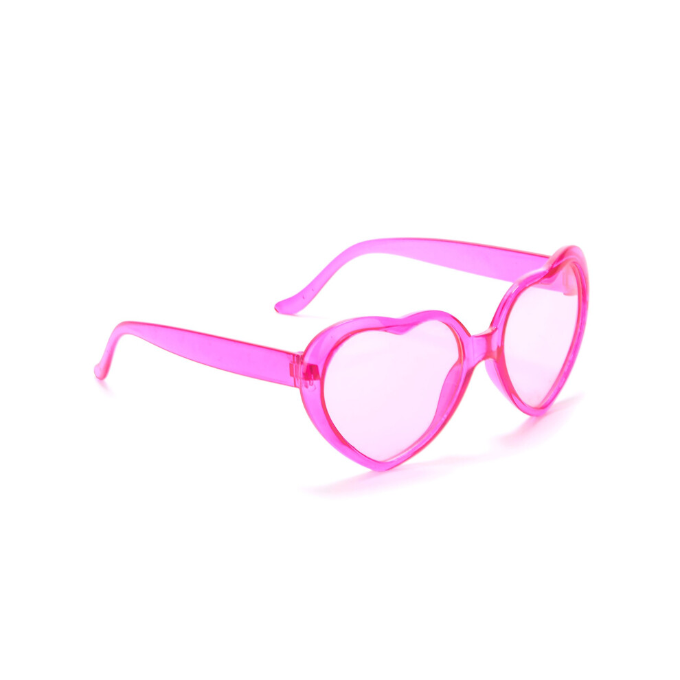 Rubies Adult Plastic Heart Glasses Pink