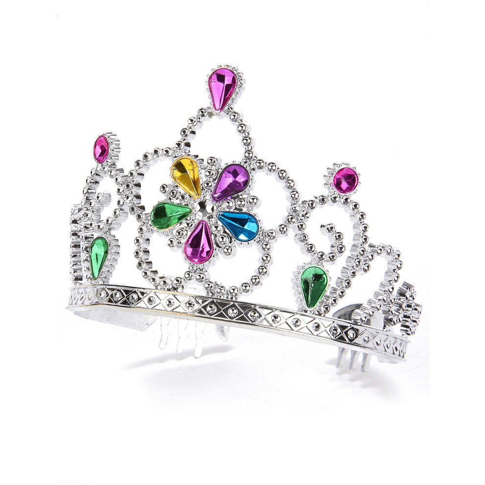 Rubies Multicolored Princess Tiara For Adults And Children Silver