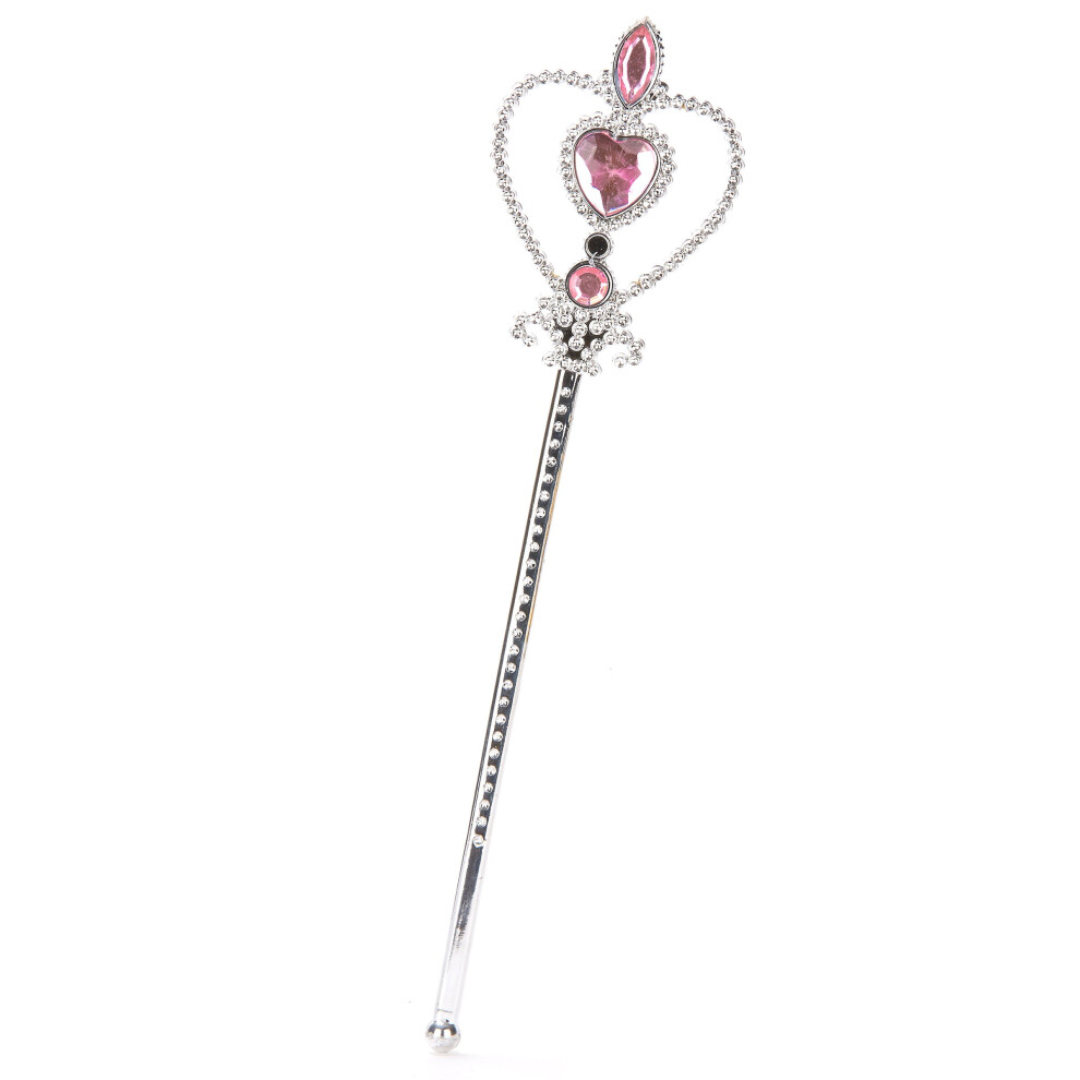 Rubies Princess Wand Pink Silver Heart Adult And Child Pink,Silver